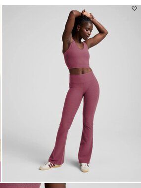 Spacedye Mid-Rise Bootcut Pant Color: Smooth Mauve Heather Size: XL